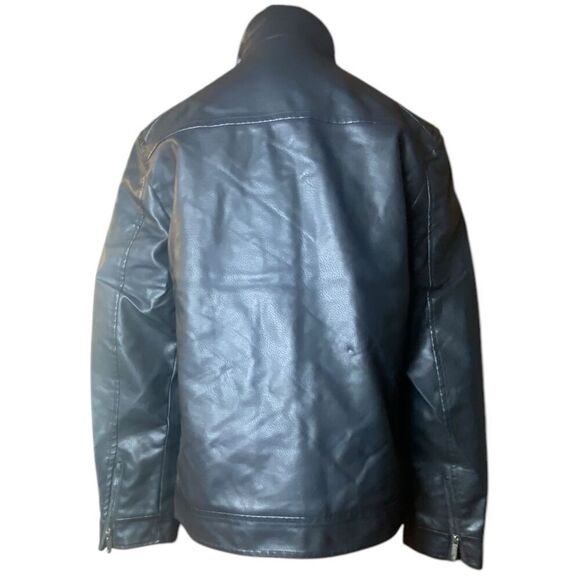 American Breed Mens Black Lined Motorcycle Coat Leather Jacket Size Small NWT - Picture 5 of 7